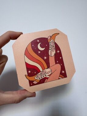 Altar'd State Retro Cowgirl Coaster Set (4)